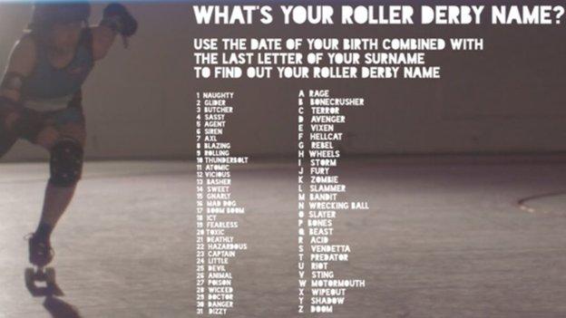 Find your Roller Derby Name