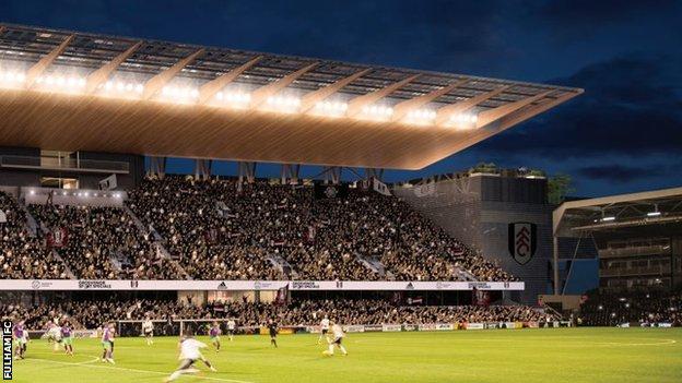 Craven Cottage: Fulham's Riverside Stand expansion plans approved - BBC
