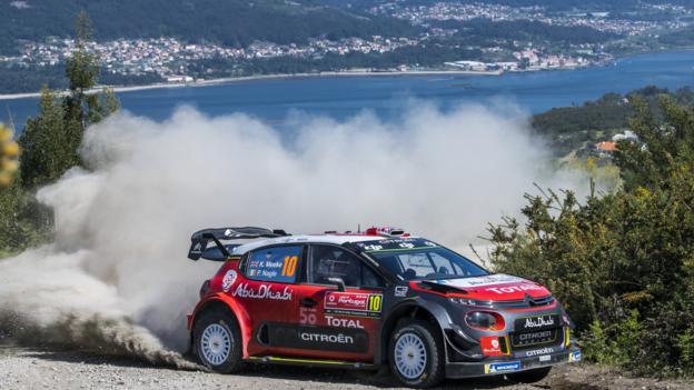 CAMINHA, PORTUGAL - MAY 18: Kris Meeke of Great Britain and Paul Nagle of Ireland compete in their Citroen Total Abu Dhabi WRT Citroen C3 WRC during the SS3 Caminha of the WRC Portugal on May 18, 2018 in Caminha, Portugal. (Photo by Octavio Passos/Getty Images)