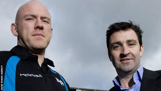 Steve Tandy and Andrew Hore at Ospreys in 2012