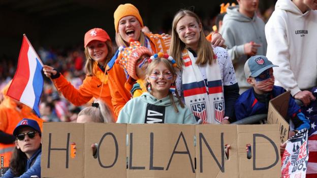 Netherlands fans at the stadium
