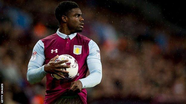 Micah Richards pictured on his final appearance as a professional footballer, playing for Aston Villa versus Wolves in October 2016