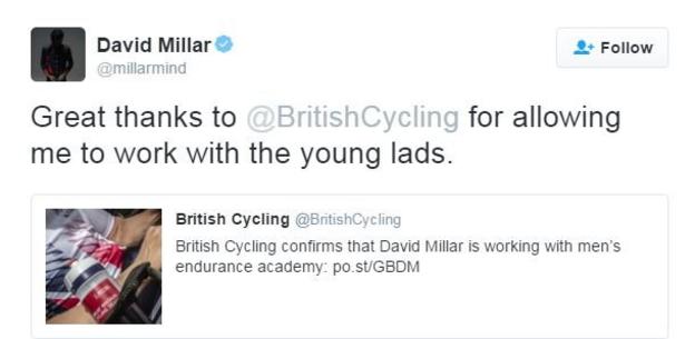 David Millar tweet