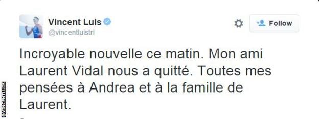Vincent Luis tweet snip