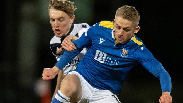 The St Johnstone midfielder was full of industry and tried to get his side on the front foot