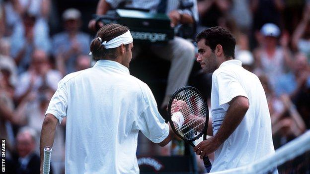 Roger Federer and Pete Sampras
