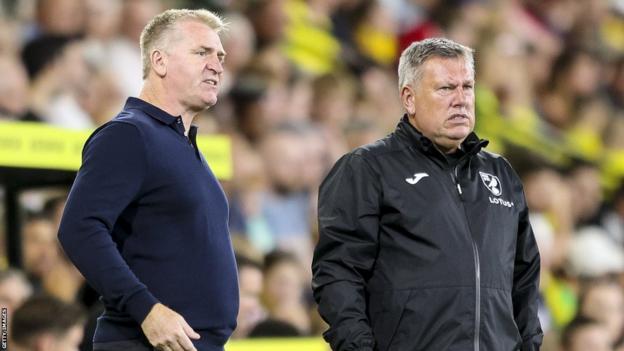 Dean Smith and Craig Shakespeare at Norwich City