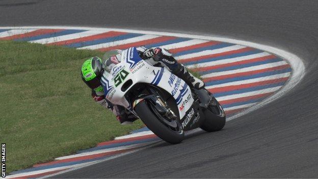 Eugene Laverty on his way to fourth place at Termas del Rio Hondo