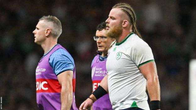 Finlay Bealham was forced off with a head knock during Ireland's convincing win over Tonga on Saturday