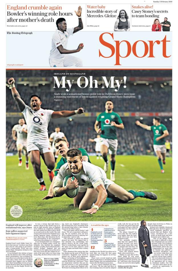 Sunday s papers bbc sport