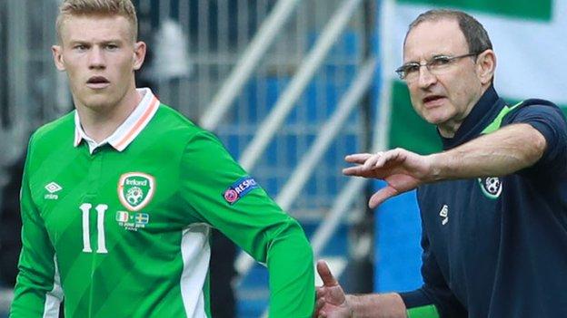 James McClean and Martin O'Neill