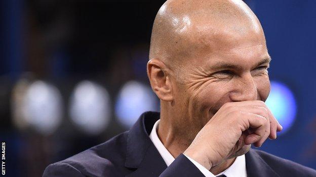 Zinedine Zidane after retaining the Champions League