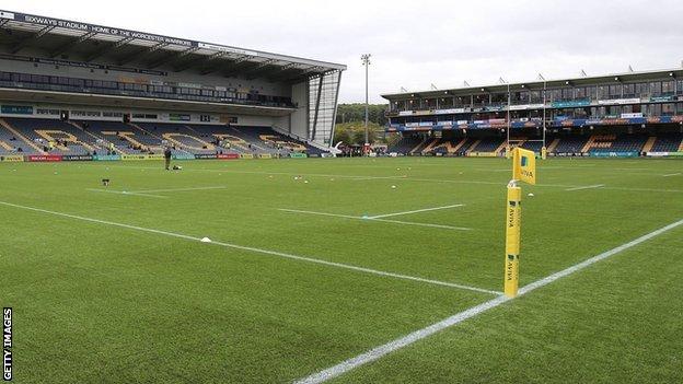 Sixways var først vertskap for Premier League-rugby for Worcester Warriors i 2004