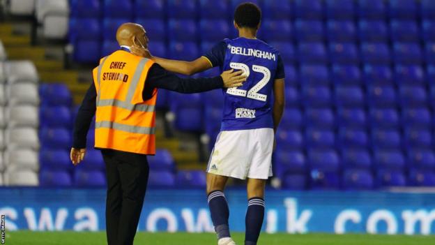 Jude Bellingham with a steward aft  his last  crippled  for Birmingham