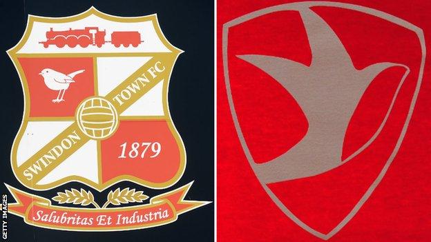 Swindon and Cheltenham's logos