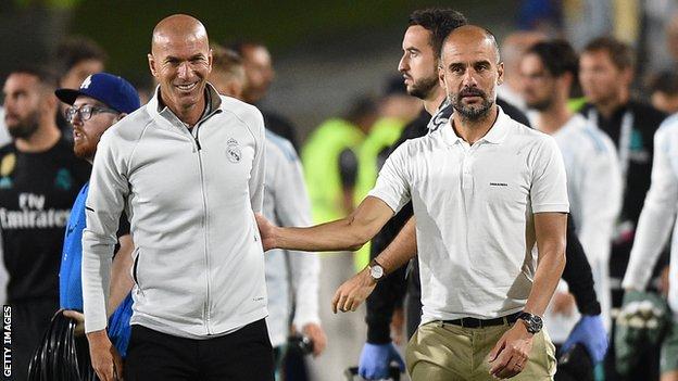 Zinedine Zidane and Pep Guardiola