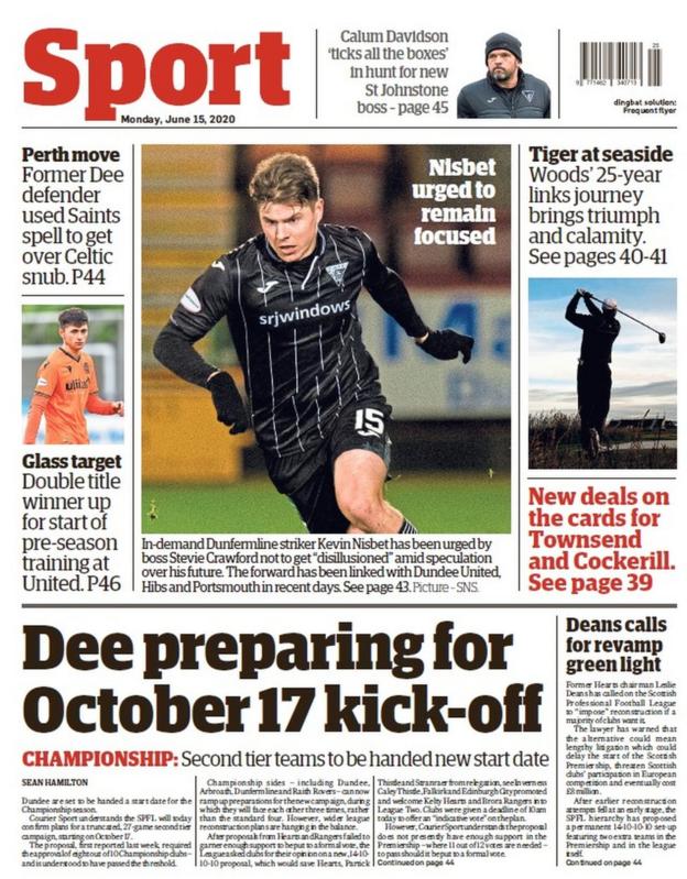 The back page of the Courier on 150620