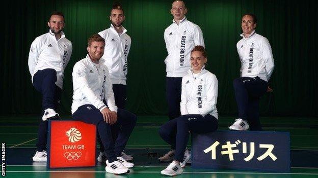 Great Britain's badminton team for the Olympics in Tokyo