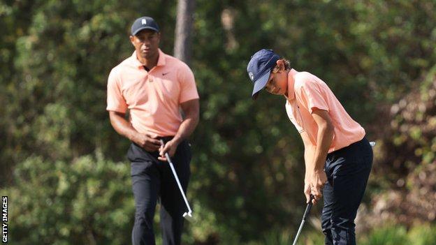 Tiger Woods and son Charlie