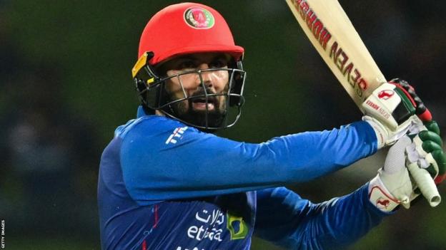  Mohammad Nabi hits three sixes and six fours during his crucial Afghanistan innings in Sharjah