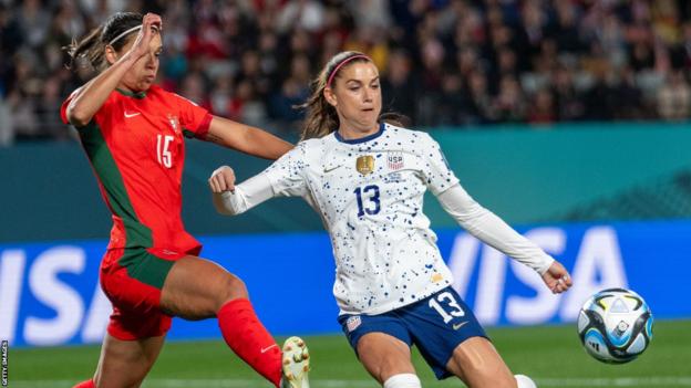 Alex Morgan for USA v Portugal