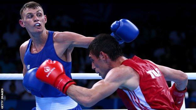 Sean McComb will hope to clinch at least a silver medal by winning his semi-final in Baku on Friday
