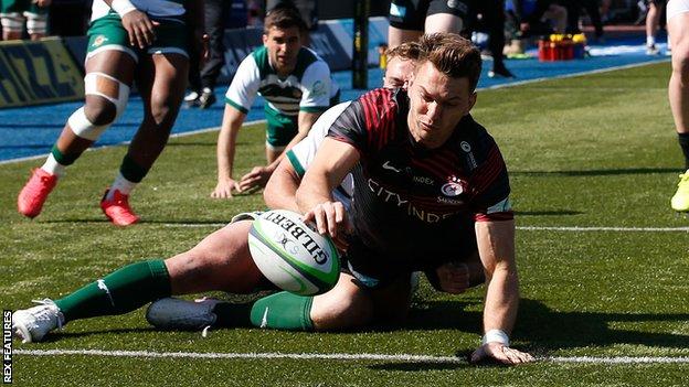 Championship Saracens 48 20 Ealing Trailfinders Sarries Back On Track For Promotion Bbc Sport