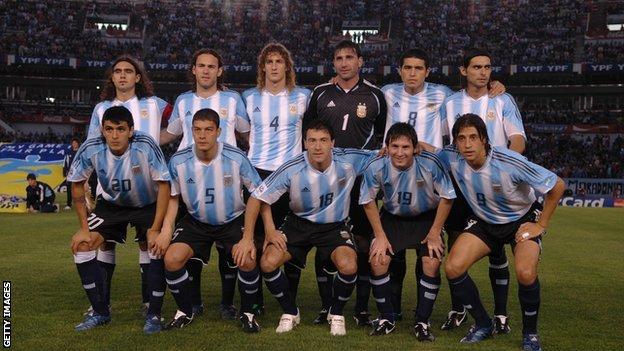 The 2006 Argentina World Cup team