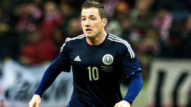 Ross McCormack in action for Scotland in a friendly against Poland in March 2014