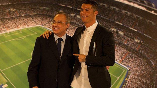 Florentino Perez and Cristiano Ronaldo at Real Madrid