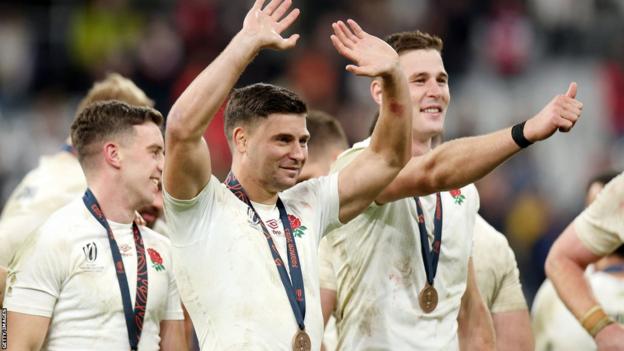 Ben Youngs with his bronze medal