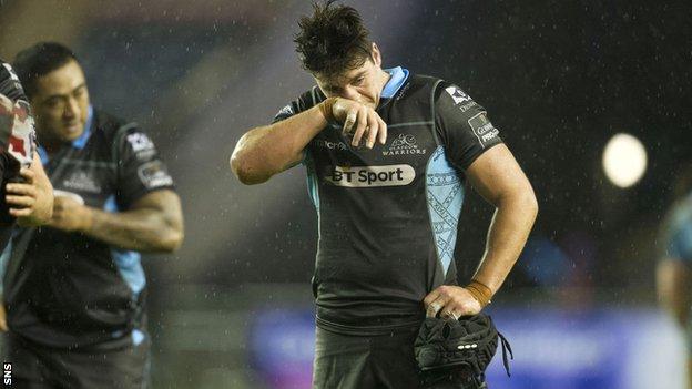 Disappointment for Glasgow Warriors' Hugh Blake at full-time