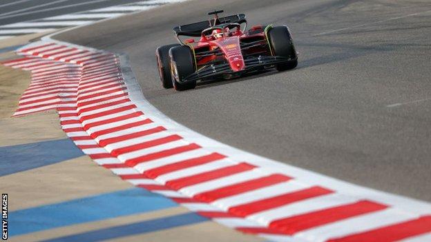 Charles Leclerc during pre-season testing in Bahrain