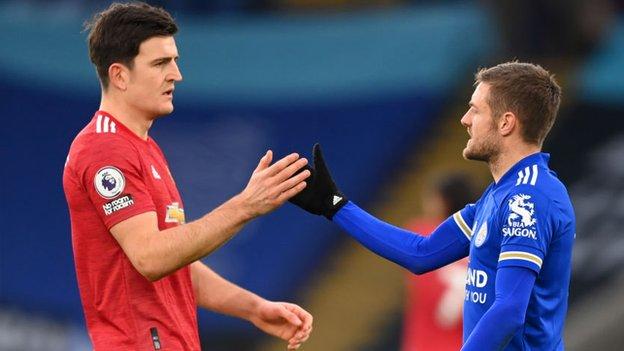 Harry Maguire and Jamie Vardy