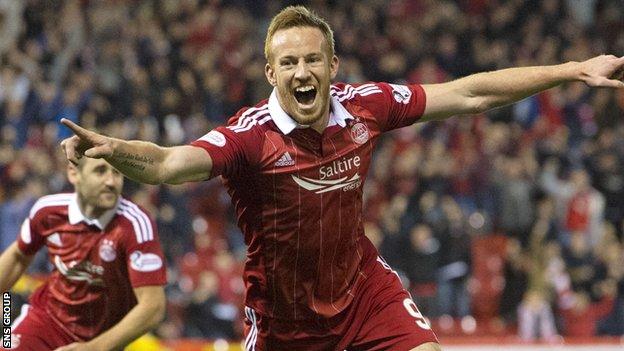 Aberdeen striker Adam Rooney