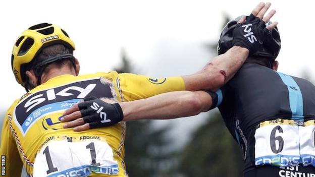 Chris Froome thanks team-mate Wout Poels