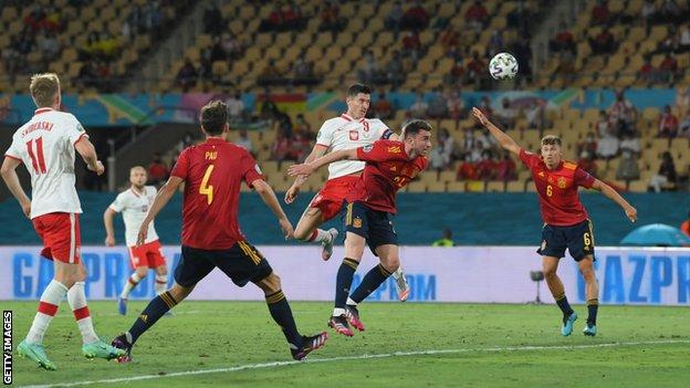 Robert Lewandowski scores Poland's equaliser