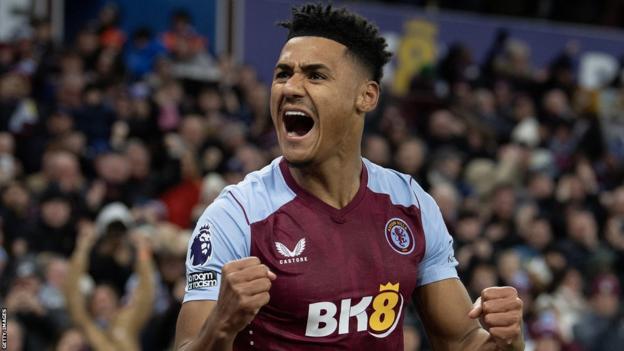 Ollie Watkins celebrates goal