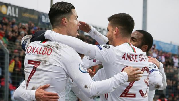 Ronaldo reaches 99 goals as Portugal qualify for Euro 2020
