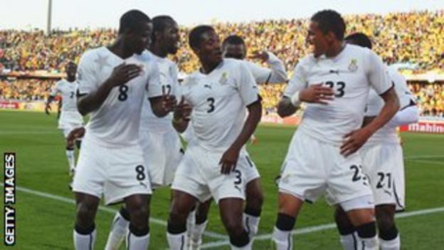 Ghana players celebrate