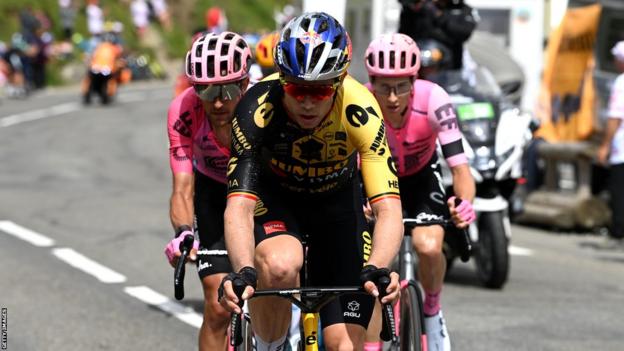 Wout van Aert in action in the Tour de France