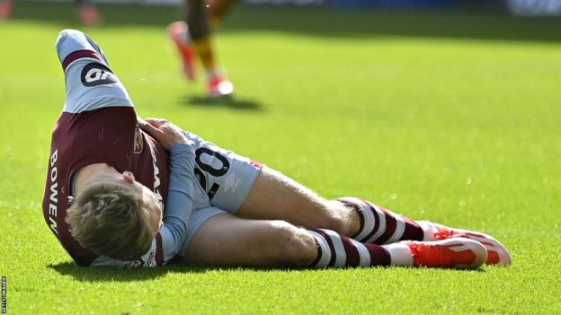 West Ham attacker Jarrod Bowen injured