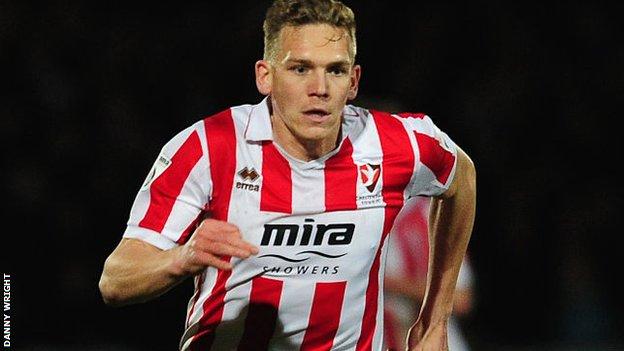 Danny Wright: Cheltenham Town striker given three-game ban for violent