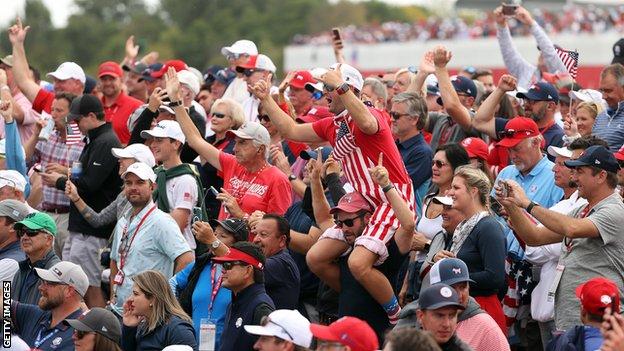 US fans at the Ryder Cup