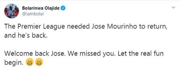 The Premier League needed Jose Mourinho to return, and he’s back.