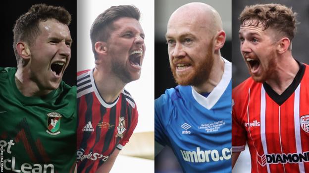 Bobby Burns, Adam Lecky, Chris Shields and Jamie McGonigle