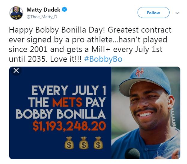 What is Bobby Bonilla day and why is it celebrated on July 1? - AS USA