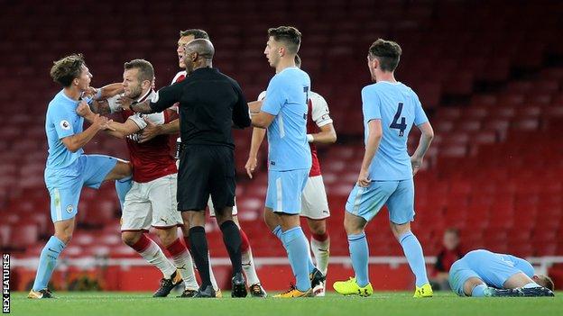 Arsenal's Jack Wilshere is sent off