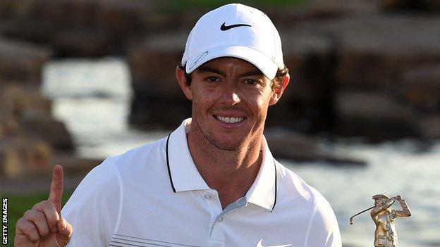 Rory McIlroy after his recent victory at the DP World Tour Championship which clinched his latest Race to Dubai title