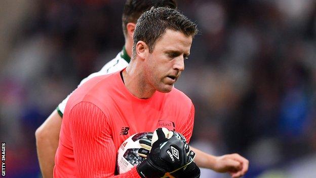 Colin Doyle in action for Republic of Ireland against France in May